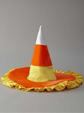 Candy Corn Witch Hat Pattern. 13 x 15,Women Adult Wizard Hat for Autumn Costume